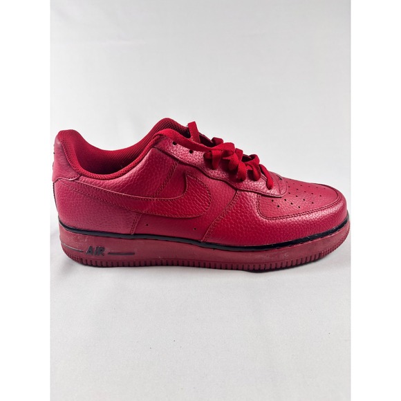 Nike Air Force 1 Low Gym Red Tumbled Leather Mens Shoes Size 10.5